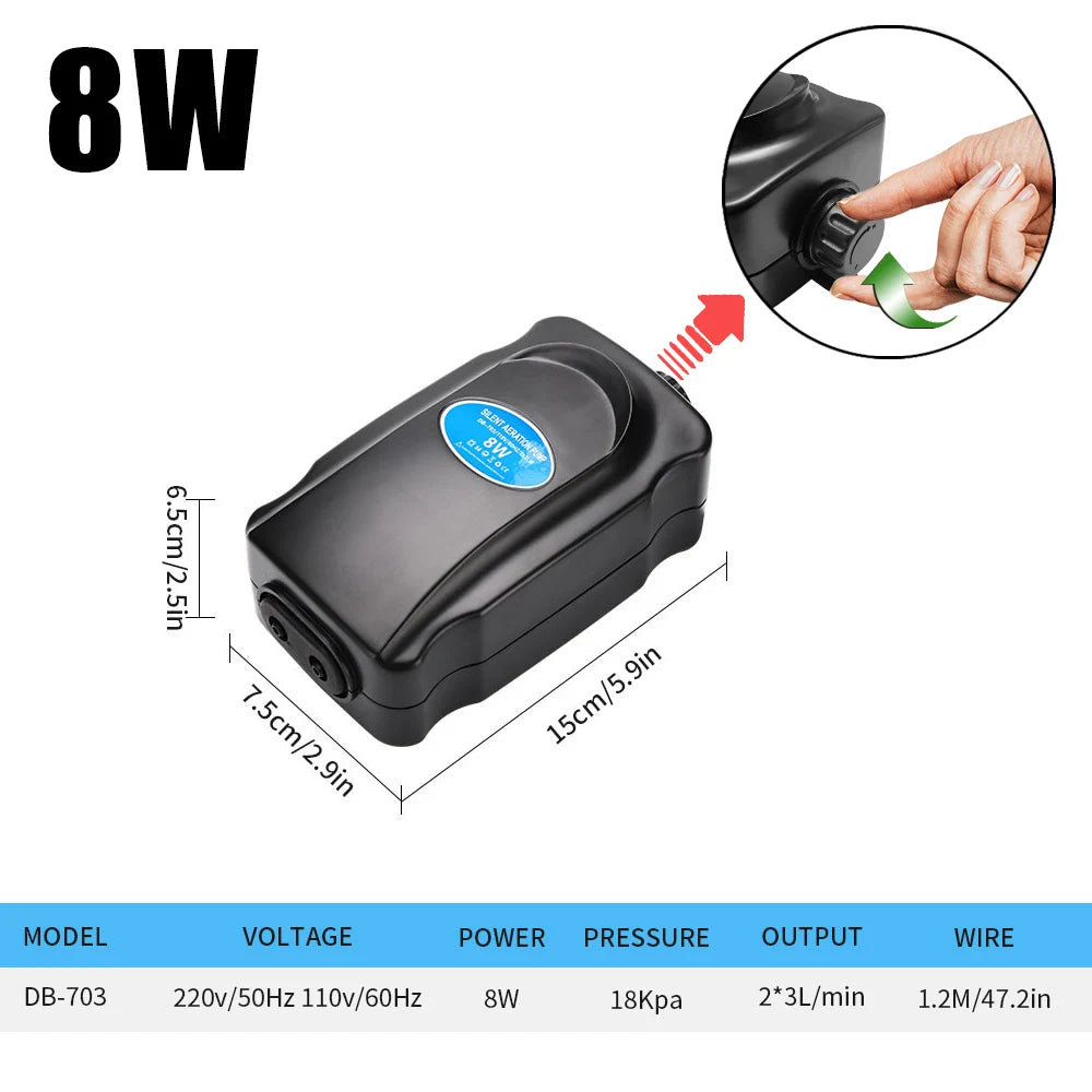 Adjustable Aquarium Air Pump