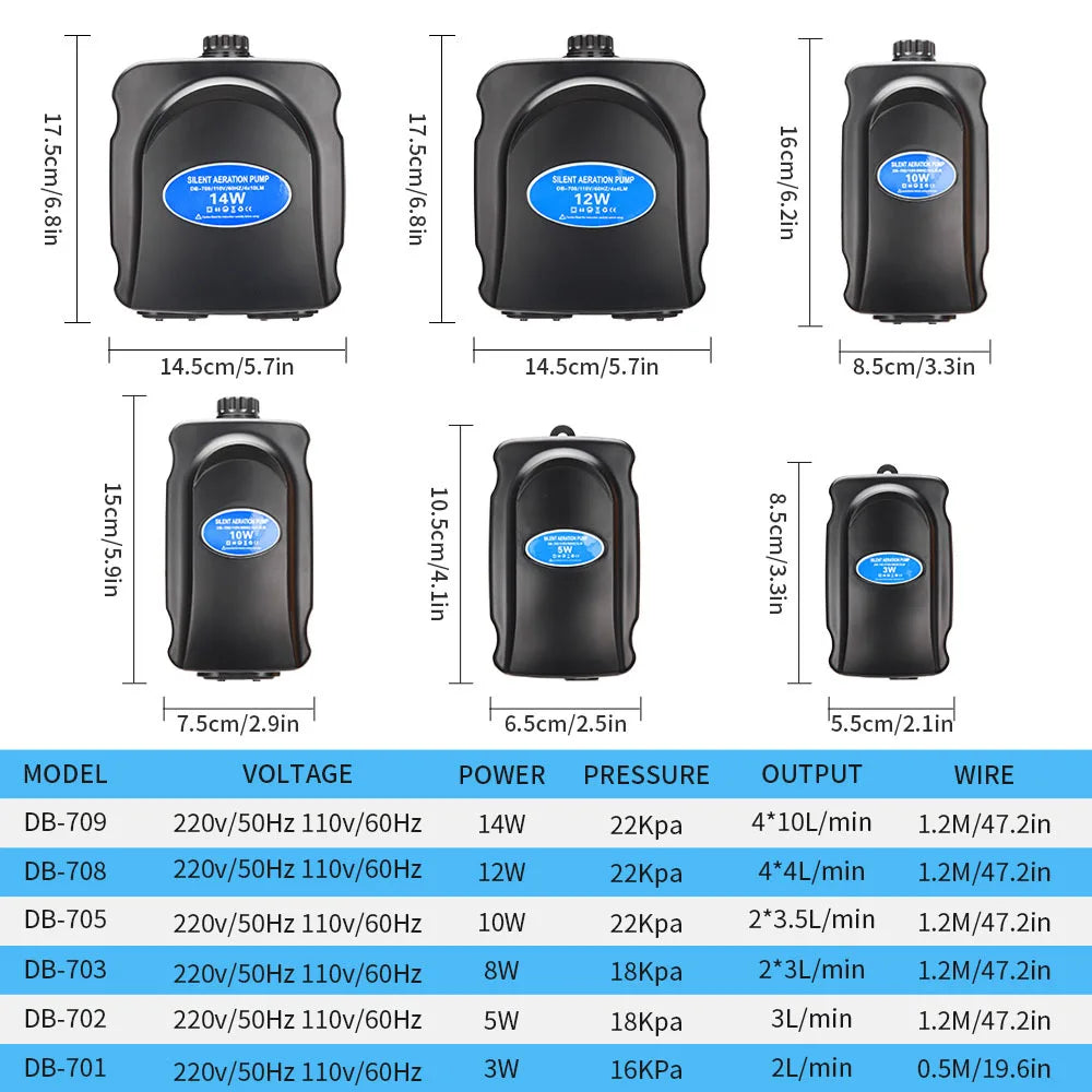 Adjustable Aquarium Air Pump